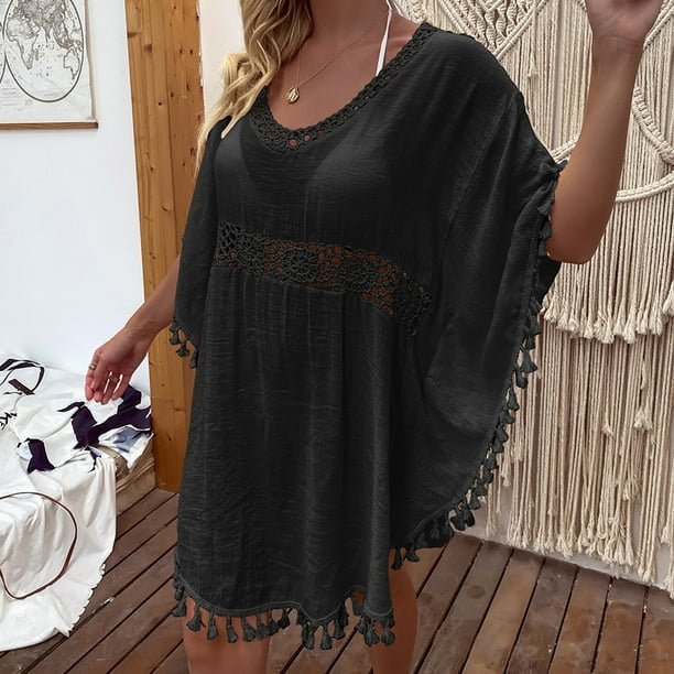 Neck tassel top