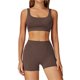 thumbnail image 1 of Conjuntos de entrenamiento for mujer, 2 piezas, sujetador deportivo, camiseta sin mangas, polainas de cintura alta, gimnasio, Yoga, ropa activa, Top de entrenamiento for mujer, 1 of 5