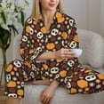thumbnail image 4 of Goofa Skulls Printed Women’s 2 Piece Pajama Set Super,Pajamas Women's Long Sleeve Sleepwear Soft Button Down Loungewear Pjs Lounge Set Nightwear-XX-Large, 4 of 9