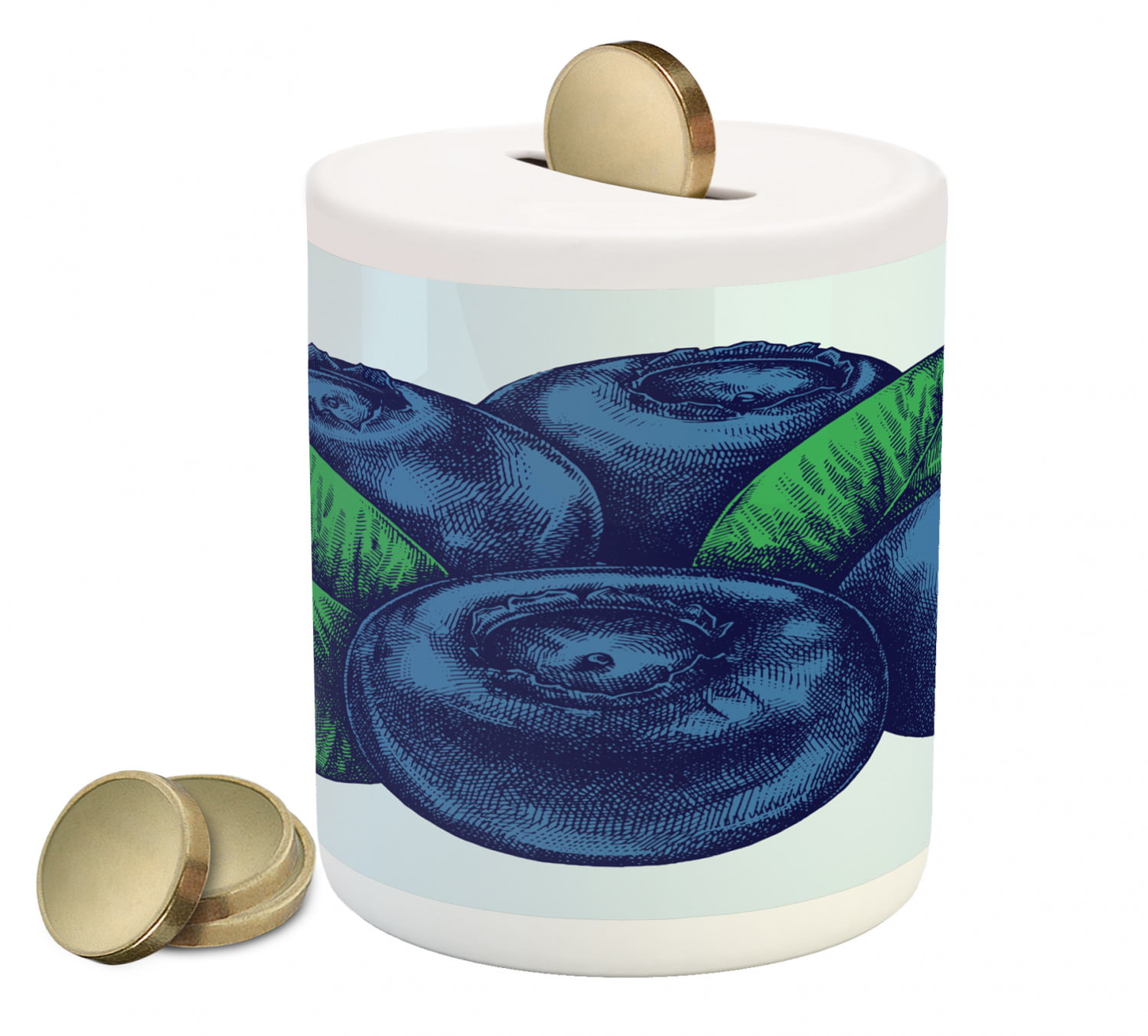 storm Supplement Beschrijving Vintage Blue Piggy Bank, Retro Style Hand Drawn Art of Blueberry Fruit with  Leaves, Ceramic Coin Bank Money Box for Cash Saving, 3.6" X 3.2", Pale Blue  Navy Blue, by Ambesonne -