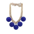 thumbnail image 7 of Women Fashion Gold Metal Chain Necklace Blue Disco Ball Charms, 7 of 7