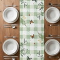 thumbnail image 6 of Mushrooms Table Runner - 108 Inch Long, Kitchen Dining Table Runner Dresser Scarves, Sage Green Plaid Butterfly Botanical Plants Farmhouse Decor for Coffee Tables Wedding Party Banquet, 6 of 8
