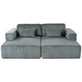 thumbnail image 3 of Miekor Furniture Corduroy Double Sofa Bed with 2 Pillows, Perfect for Living Rooms, Apartments, Offices 70823, 3 of 12