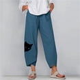 thumbnail image 2 of Pantalones Anchos Estampados de Lino Y Algodón Sueltos Informales Para Mujer A La Moda Odeerbi ODB-6, 2 of 6