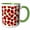 Green/White, variant on 3drose, Red Ladybugs- Whimsical Art- Spring, 11oz Two-tone Red Mug