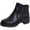 Black, variant on OAVQHLG3B Women's Round Toe Zipper Comfy Casual Shoes Solid Comfortable Middle Chunky Heeled Short Boots Shoes