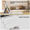 thumbnail image 2 of Funda con Teclado KVTVOU para iPad 9ª/8ª/7ª Generación (10.2 Pulgadas, 2021/2020/2019), Teclado Inalámbrico Bluetooth Magnético Desmontable, Funda Folio con Soporte y Porta Lápiz, Gris, 2 of 9