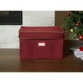 thumbnail image 4 of Covermates Keepsakes Christmas Light Storage Box - Carrying Handles, Sturdy Interior Walls - Holiday Storage, Red, 4 of 9
