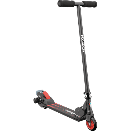 Razor Turbo A Black Label Folding Electric Scooter for Kids Ages 8 and up, Up to 10 mph & 4-mile Range, 80W Hub-Motor, Quick-Charge 10.8V Lithium-Ion Battery