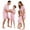 Pink, variant on Summer Family Matching Pajamas Sets Matching Pjs For Couples Silk Stain Family Pajamas for Women Men Button Down Short Sleeve Shirt and Lounge Shorts Sets 2 Pcs Loungewear Sleepwear