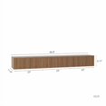 thumbnail image 4 of Floating TV Stand with 16-Color LED Lights & Power Outlet, Wall Mounted High Gloss TV Shelf, 68.8” Large Storage TV Cabinet for Living Room, 4 of 8