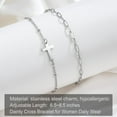 thumbnail image 6 of Silver Cross Bracelet for Women, Christian Gifts for Women, Religious Gifts Dainty Bracelet, 6 of 7