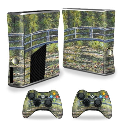 360 Water - Skin For Xbox 360 S console - White Water Lilies | Protective, Durable, and Unique Vinyl Decal wrap cover | Easy To Apply, Remove, and Change Styles