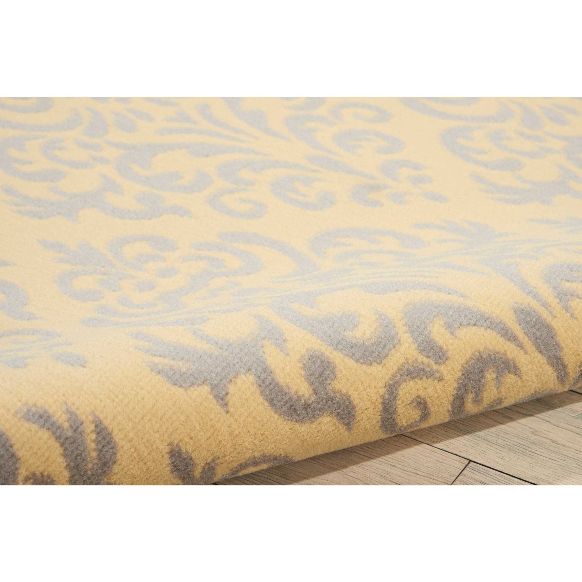 Nourison Grafix Damask Cream 5'3" x 7'3" Area Rug, (5x7)