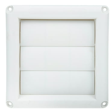 UKCOCO Louvered Vent White Plastic Prevent Snow Wall Air Vent 1Pack 5.9x5.9in