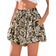 thumbnail image 5 of Women'S Flowy Shorts Summer Beach Vacation Clothes Casual High Waist Wide Leg Ruffle Shorts Color No. 6 L, 5 of 9
