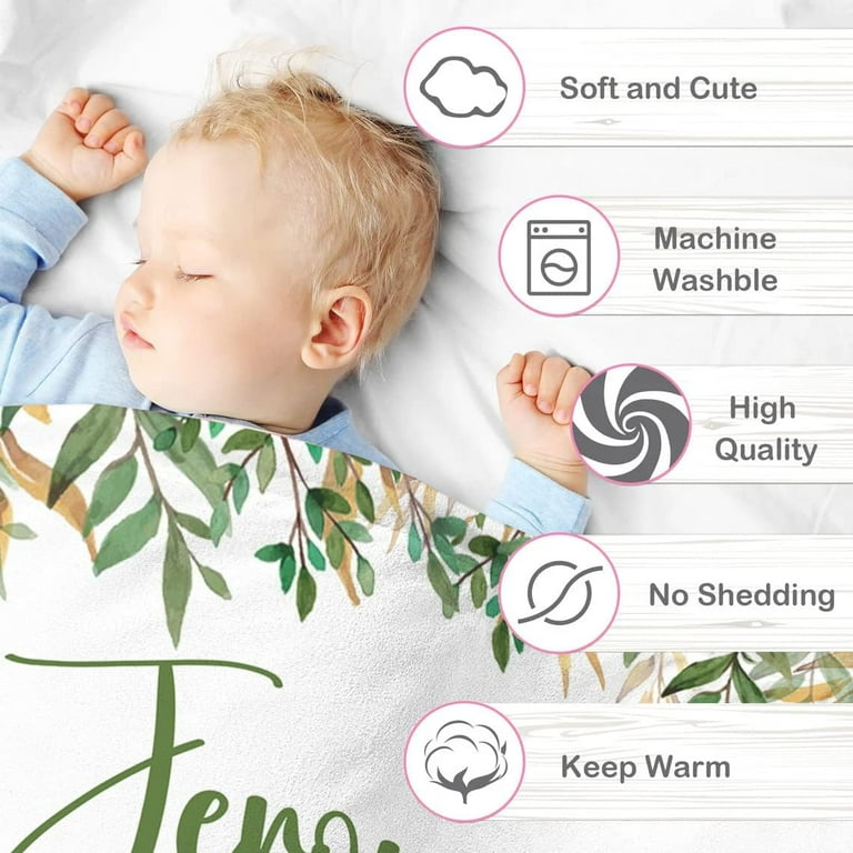 Personalized Baby Blanket for Boys Custom Baby Blanket with Name Super Soft Personalized Name Blankets for Kids Custom Animals Blanket for Infant Toddler Baby Gift Blanket for Birthday Walmart