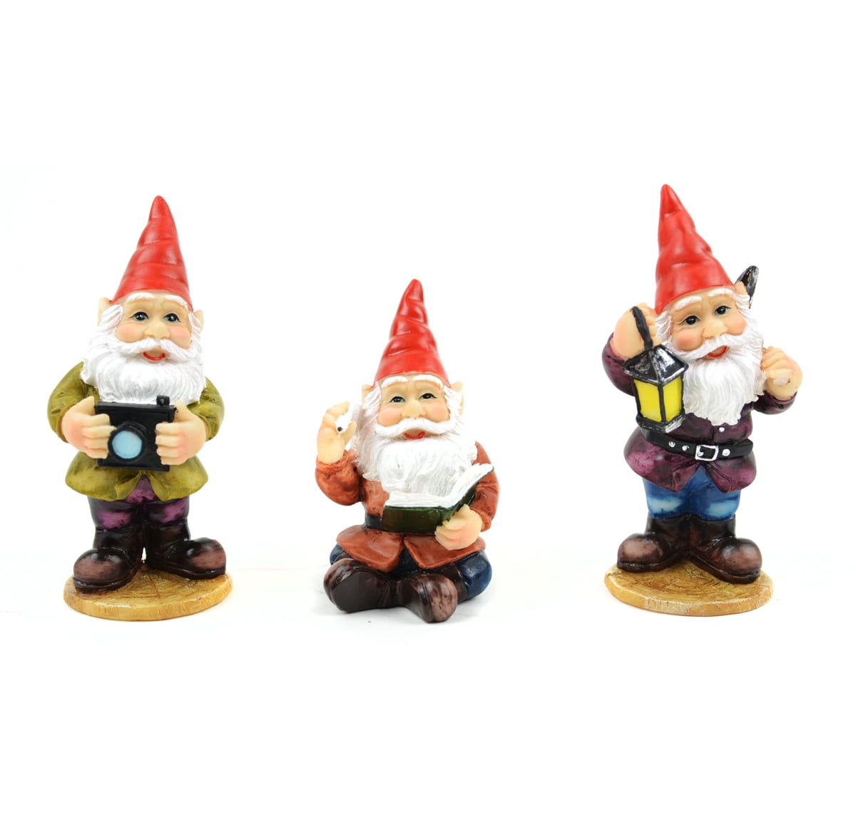 Touch of Nature Gnome Assortments 3 pc Miniature Gnomes Garden