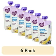 (6 pack) Parent's Choice Stage 2, Banana Blueberry Oats, 4 oz Pouch