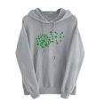 thumbnail image 5 of Nmnitkp Hoodies for Women Fashionable St.Patrick Print Casual Hoodies Y2K Ethnic Style Print Round Neck Hoodie With Pocket Gray,2XL, 5 of 6