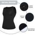 thumbnail image 3 of QRIC Men Waist Trainer Vest Shapewear Hot Sauna Suit Corset Body Shaper Zipper Tank Top Workout Shirt, 3 of 6