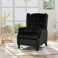 thumbnail image 4 of Westcott Contemporary Fabric Tufted Wingback Recliner, Black and Dark Brown, 4 of 5