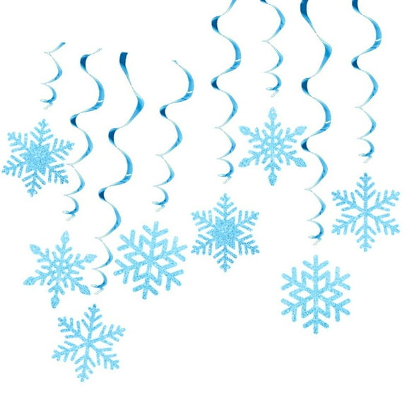 Christmas Swirls Snowflake Ornament Ceiling Wall Decoration for Holiday