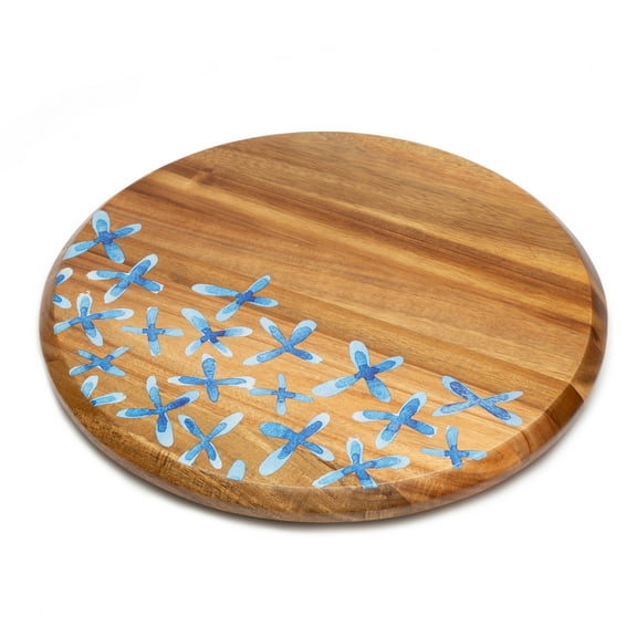 CounterArt Round Acacia Wood Lazy Susan Turntable 14" Diameter