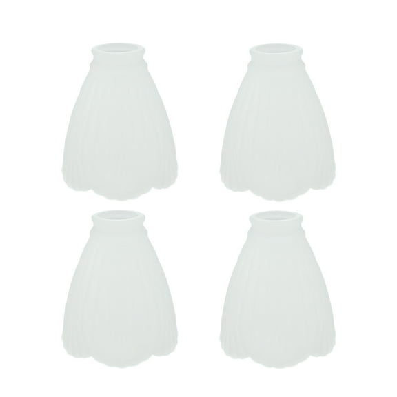 Aspen Creative 23042-4 Transitional Style Replacement Clear with Sandblasted Accents Glass Shade, 2-1/4" Fitter Size, 5" high x 5" diameter, 4 Pack