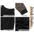 thumbnail image 5 of Fantaslook Women Long Sleeve Shirts Color Block Casual Tops Crewneck Fashion Fall Clothes, 5 of 8