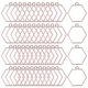 thumbnail image 1 of Paquete de 50 Colgantes Abiertos para Resina, Colgantes de Marco Abierto en Forma de Hexágono para Fabricación de Joyas de Resina/DIY Aretes Collar, Colgantes de Marco Hueco de Aleación [Oro Rosa], 1 of 1