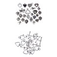 thumbnail image 1 of 10 Sets Toggle Broches con 25Pcs Colgantes de Aleación Plata Charms Baby Shower Fabricación de Regalos, 1 of 9