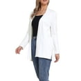 thumbnail image 4 of INSPIRE CHIC Open Front Cardigan for Women's Long Sleeve Stretchy Soft Fall Winter Casual Knit Sweater Cardigans XS White, 4 of 6