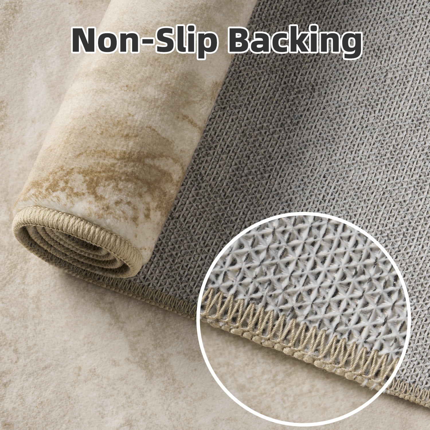 SIXHOME 8'x10' Area Rugs for Living Room Marble Swirl Abstract Rug Ultra Soft Washable Rugs for Bedroom Anti Slip Durable Carpet Home Decor for Dining Room Beige