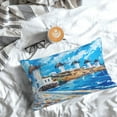thumbnail image 5 of Sikiie Greek Island Windmills Painting Pillow Covers, Throw Pillow Case Cushion Covers,Cushion for Bedroom,Couch,Home-16"x24", 5 of 6