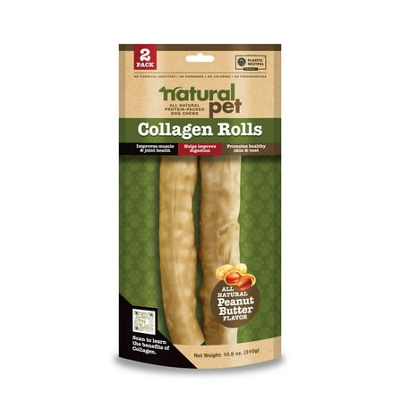 Natural Pet Collagen Rolls Treats for Dogs, 2 Count – Chewable, Long-Lasting – KTR Group