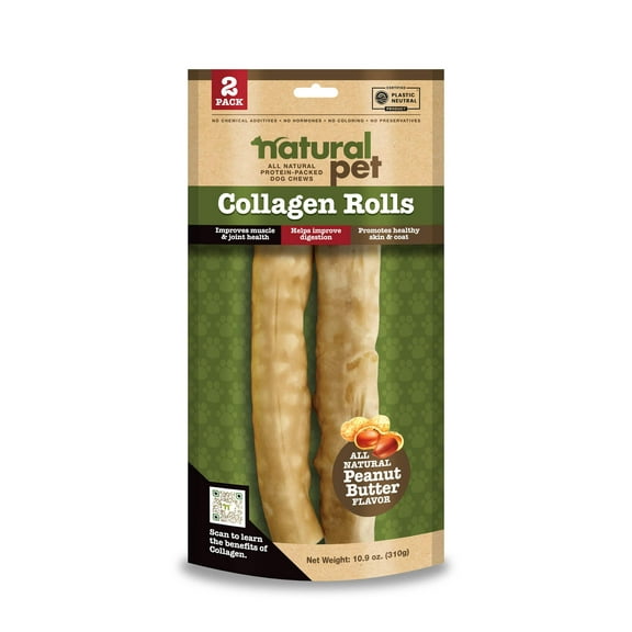 Natural Pet Collagen Rolls Treats for Dogs, 2 Count – Chewable, Long-Lasting – KTR Group