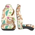 thumbnail image 2 of LAKIMCT Cute Cartoon Sloth Car Seat Covers Vehicle Front Seat Covers Universal Fit Seat Protector, 2 of 9