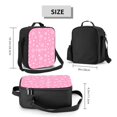 thumbnail image 2 of Fotbe Snowflake pink backgrounds Lonchera Bolsa de Almuerzo para Hombres y Mujeres, Lonchera de Gran Capacidad, Bolsa de Almuerzo Reutilizable, Bolsa Térmica Aislante, 2 of 7