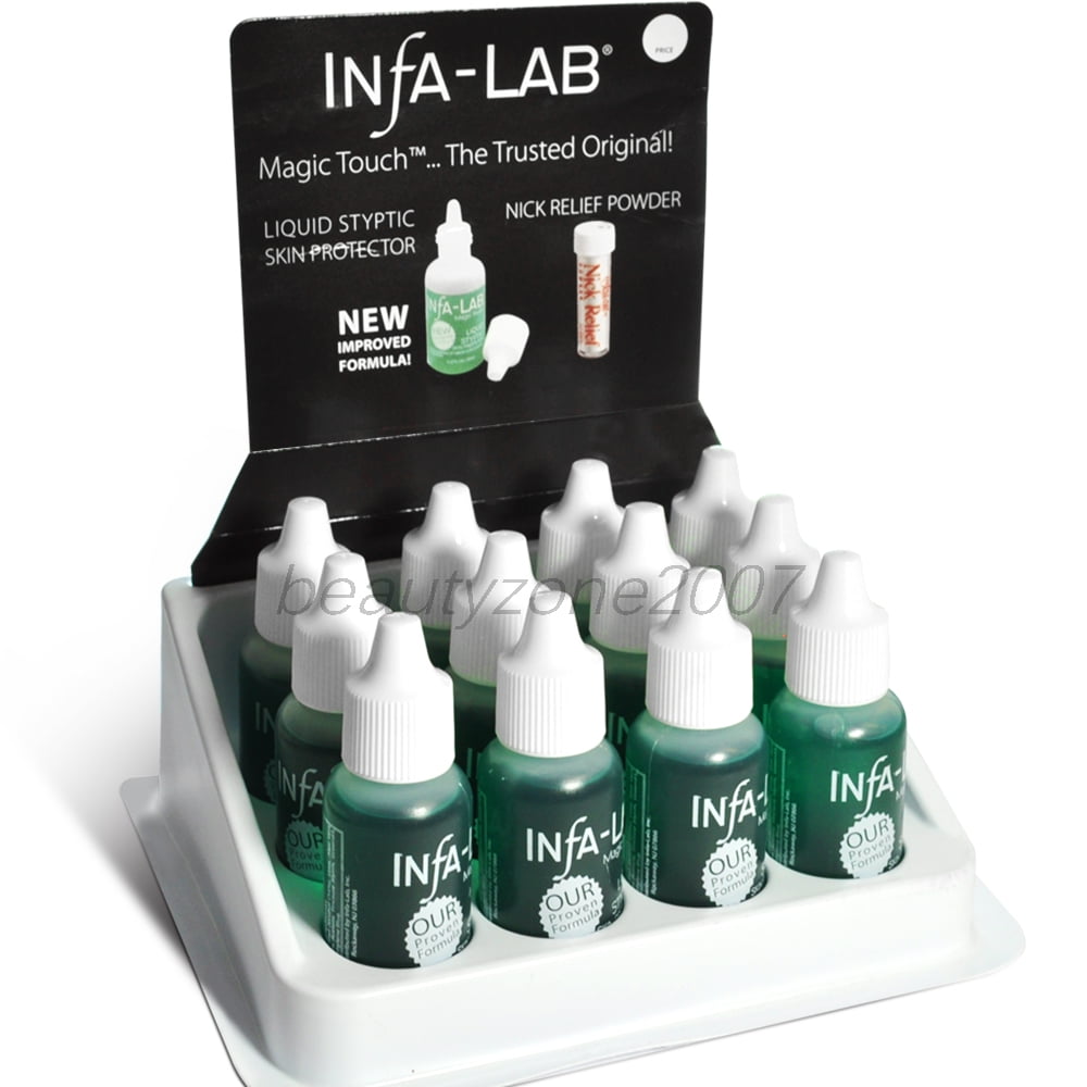 InfaLab Magic Touch Liquid Styptic Nails Stop Bleeding Skin Sanitizer x 12 pcs