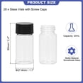 thumbnail image 2 of Uxcell 20ml Clear Glass Vials, 28 Pack Sample Vials with Screw Cap Reagent Media Bottle, 2 of 5