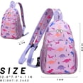thumbnail image 2 of Unicorn Crossbody Bag Shoulder Backpack Chest Bag, Small Kawaii Sling Backpack Pink, 2 of 6
