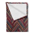 thumbnail image 2 of Ethnic Soft Flannel Fleece Throw Blanket, Classical Knitting Pattern Image Autumnal Colors Herringbone Zigzag Stripes, Cozy Plush for Indoor and Outdoor Use, 50" x 70", Multicolor, by Ambesonne, 2 of 5