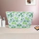 thumbnail image 5 of Bolsas de maquillaje con patrón de flores, 1 pieza, con cordón, para vacaciones y viajes de negocios, de poliéster, verde, 5 of 5