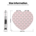 thumbnail image 3 of Uemuo Cute Rabbit Print Compact Portable Pocket Makeup Mirror - Leather Cover, Elegant Travel Cosmetic Mirror for Purse, Pocket, and Handbag-Heart Shape, 3 of 9