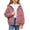 Pink, variant on SERTGUTR Girls Leopard Print Hooded Sweatshirt, Zip Up Fleece Jacket with Pockets, Long Sleeve Casual Outerwear, Everyday School Outdoor Warm Coat
