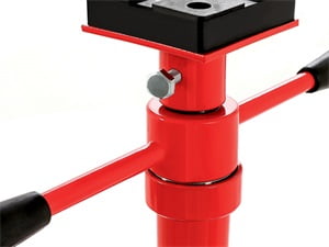 Kojem 2 Ton Under Hoist Tripod Stand for Garages Repair Shops Adjustable Height High Lift Jack Stand 55-5/8" - 79-1/2" Hoist Jack Stand Red Powder Coated Heavy Duty Steel