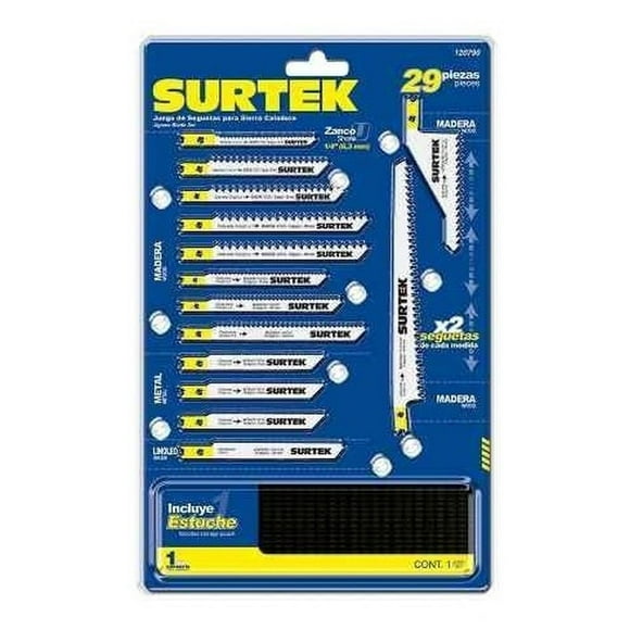 Juego de 29 Seguetas para Sierra Caladora Surtek 120790