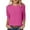 Hot Pink, variant on Womens Tops Trendy 3/4 Sleeve T Shirt Crewneck Print Blouses,Light Green,M