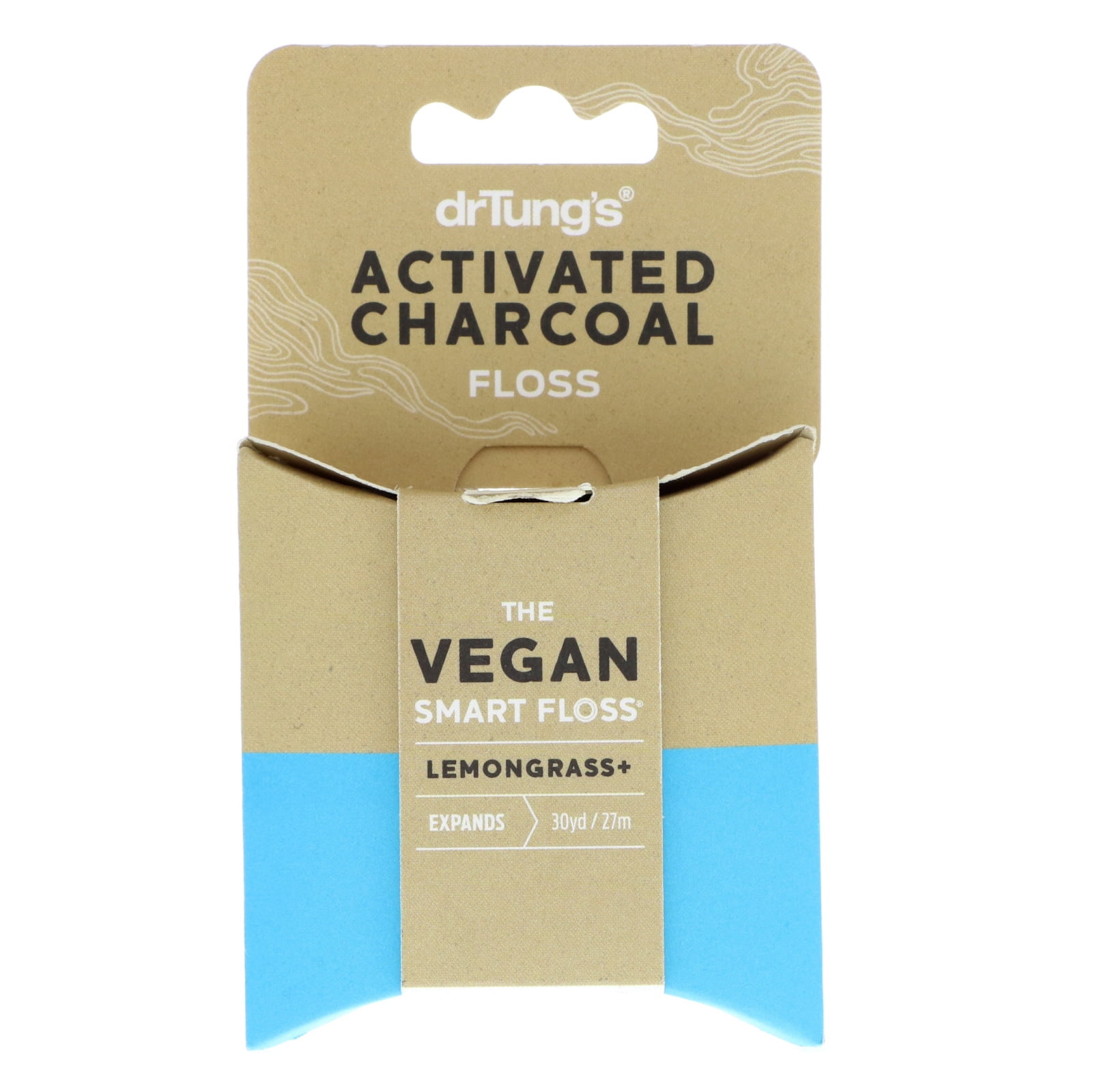Dr. Tung's Activated Charcoal Floss, Lemongrass, 30 yd (27 m)